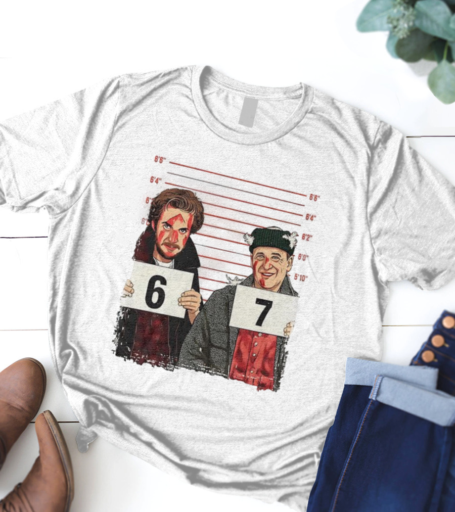 Harry And Marv Home Alone Shot 6 7 Meme T-Shirt