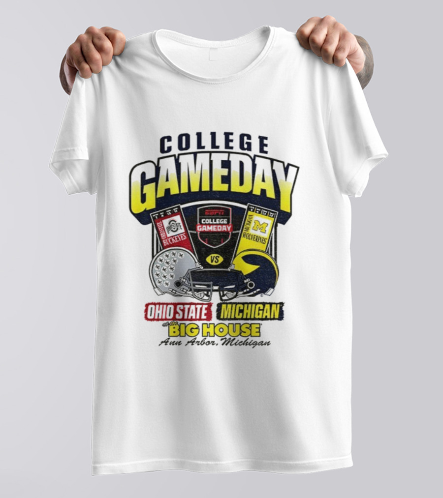 College Gameday ESPN Ohio State Vs Michigan Wolverines Big House T-Shirt