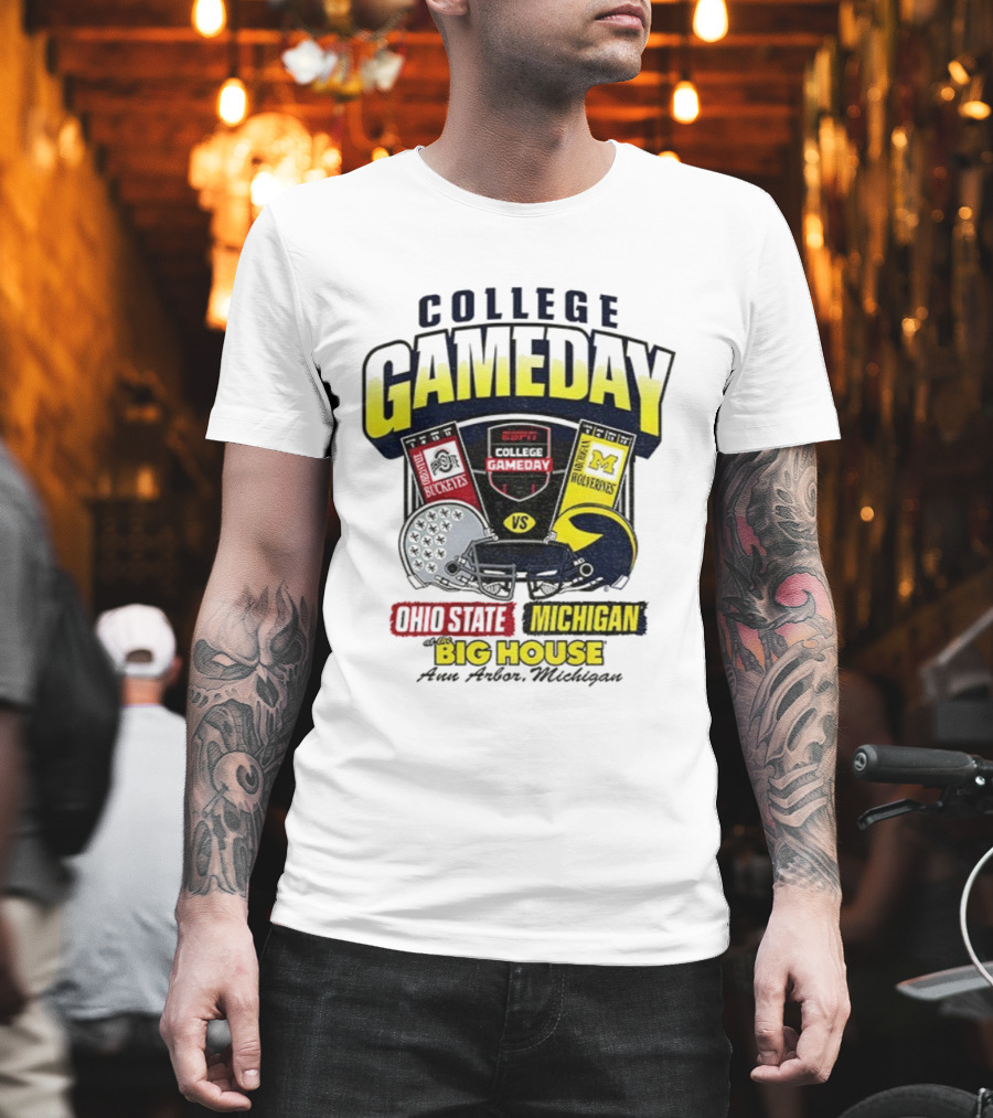 College Gameday ESPN Ohio State Vs Michigan Wolverines Big House T-Shirt