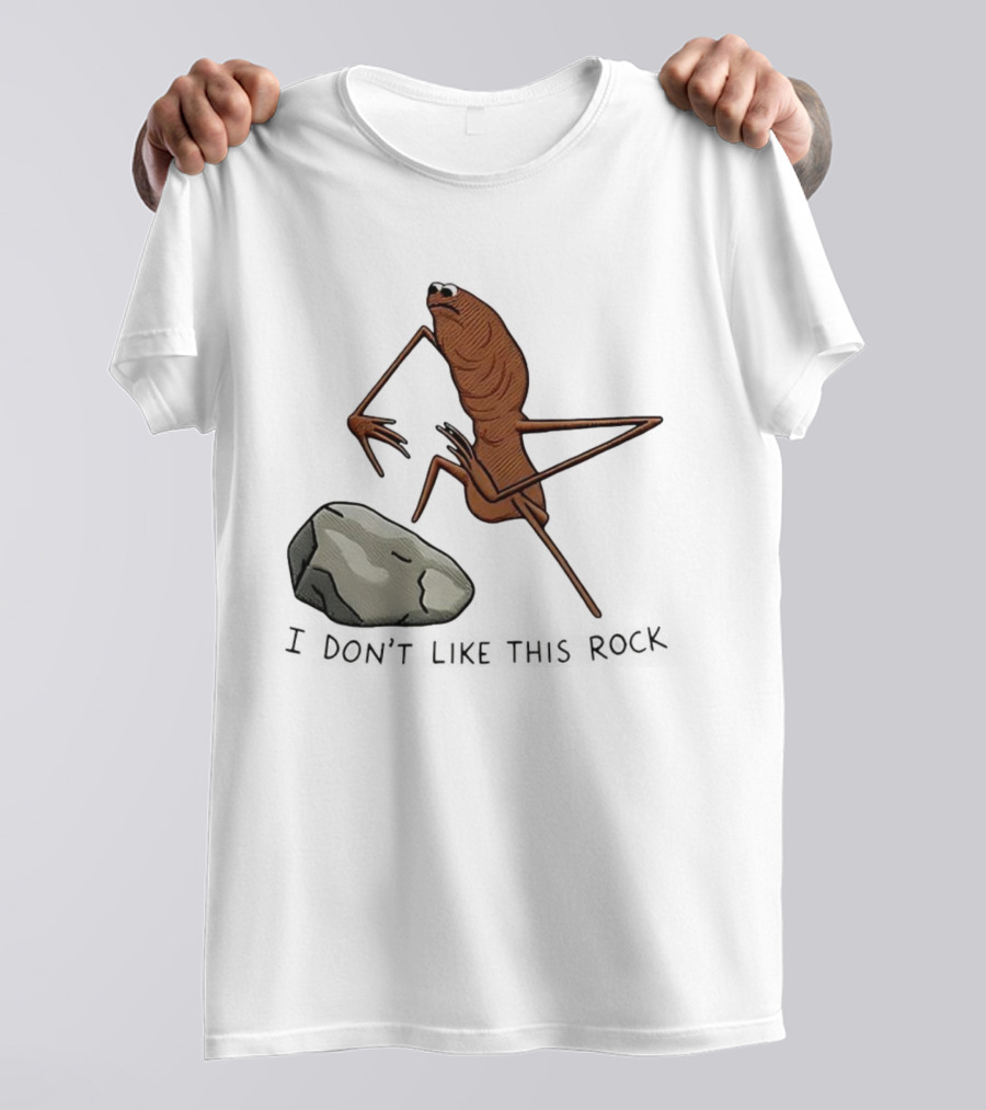 Marcus The Worm I Don’t Like This Rock Cartoon Bug Creature T-Shirt