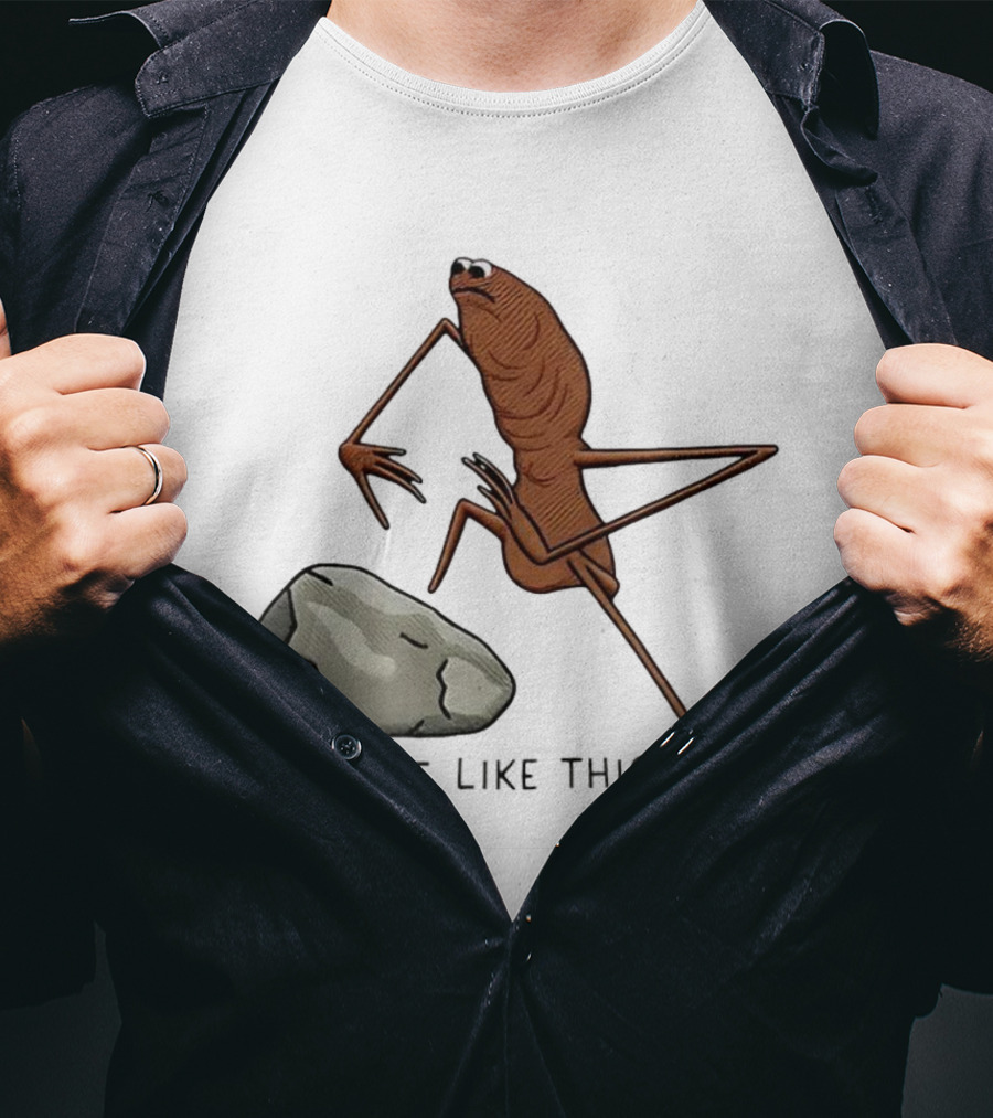 Marcus The Worm I Don’t Like This Rock Cartoon Bug Creature T-Shirt