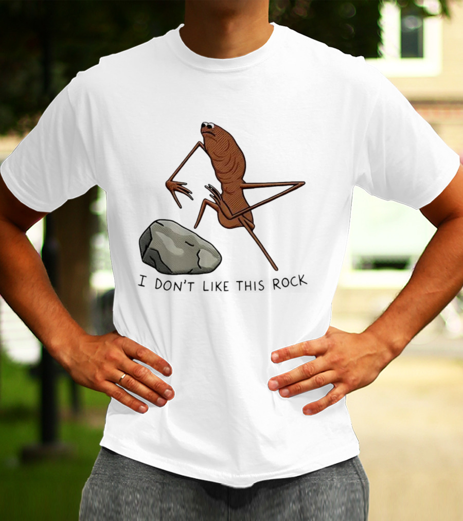 Marcus The Worm I Don’t Like This Rock Cartoon Bug Creature T-Shirt