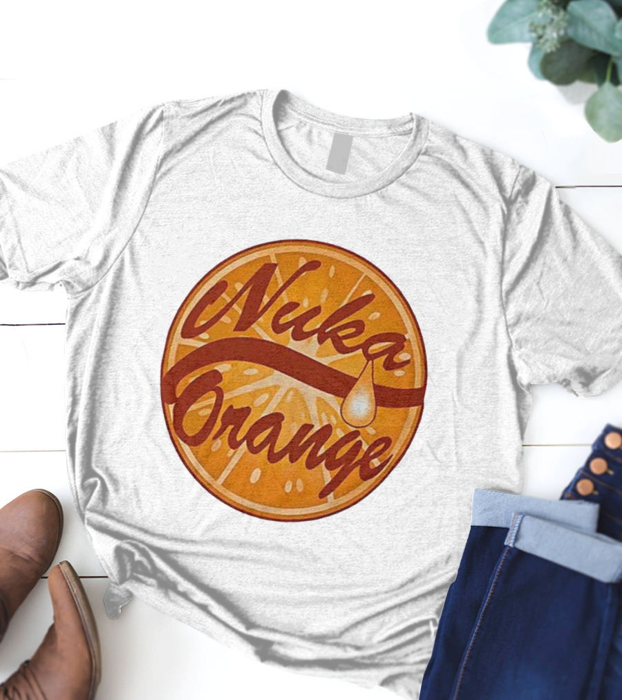 Nuka Orange Vintage Juice Cap Fallout Style Retro Design T-Shirt
