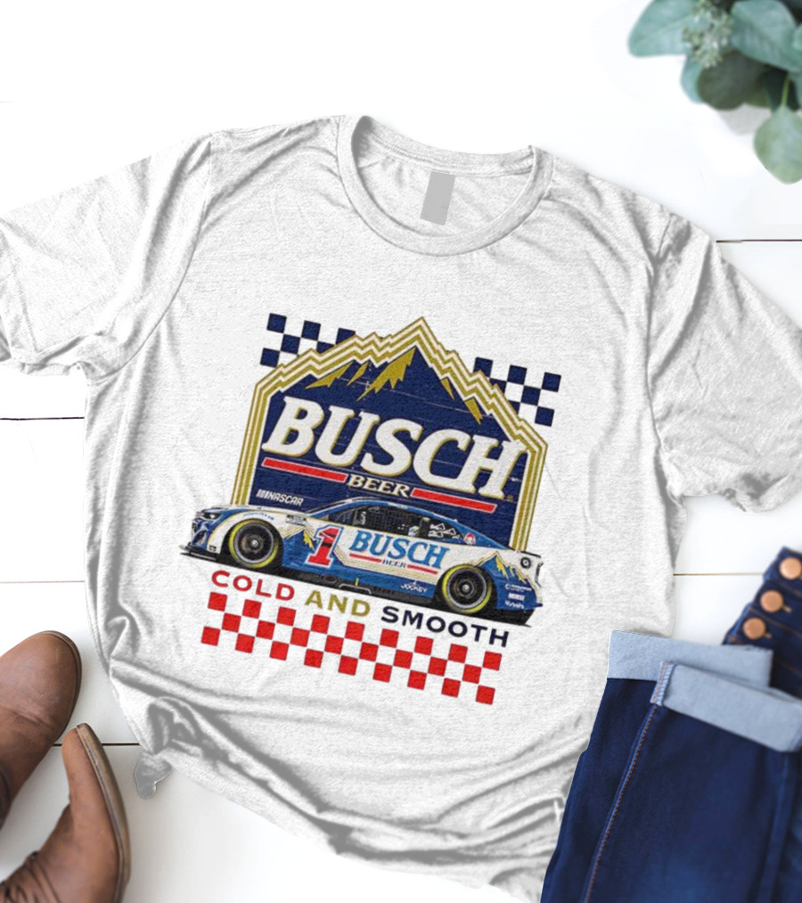 Busch Beer NASCAR Ross Chastain Trackhouse Racing Number 1 Cold And Smooth T-Shirt