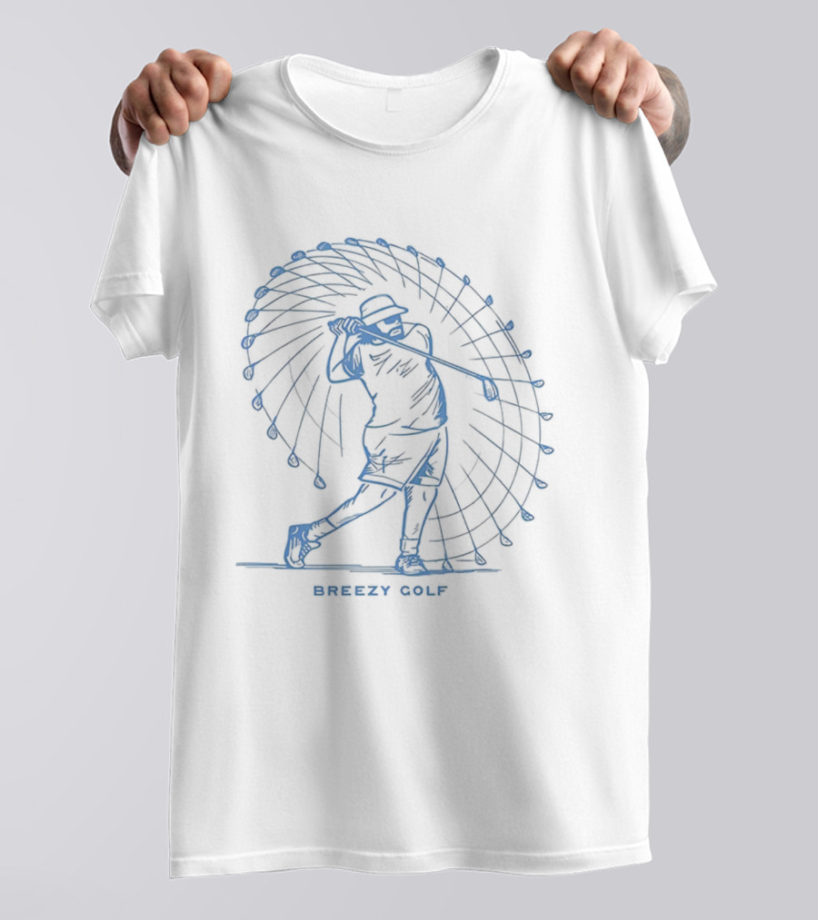 Vitruvian Swing Stroboscopic Effect Golf Swing Motion T-Shirt