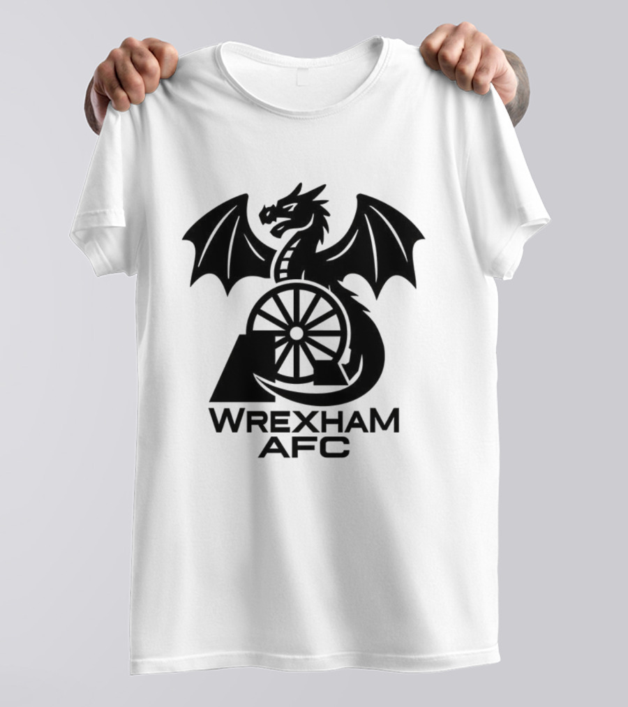 Wrexham AFC Dragon Emblem Wheel Design T-Shirt