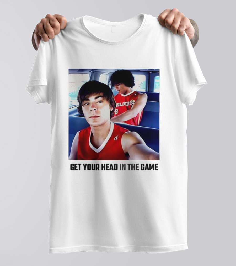 Zac Efron Corbin Bleu Wildcats Basketball Get Your Head In The Game T-Shirt