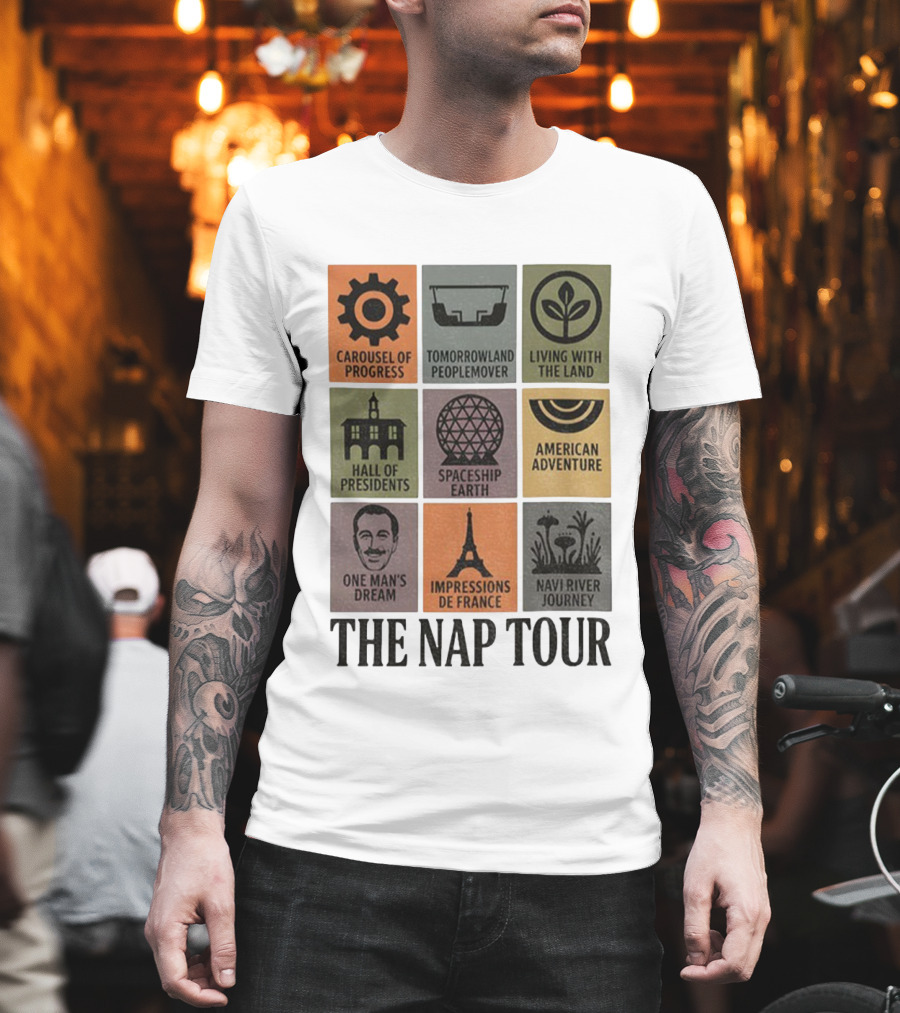 The Nap Tour Disney World Carousel Of Progress Tomorrowland People Mover Living With The Land T-Shirt