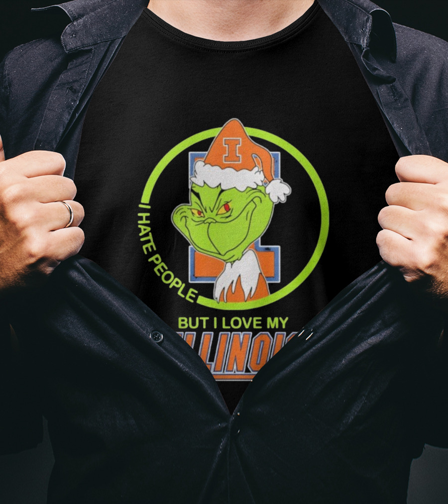 I Hate People But I Love My Illinois T-Shirt