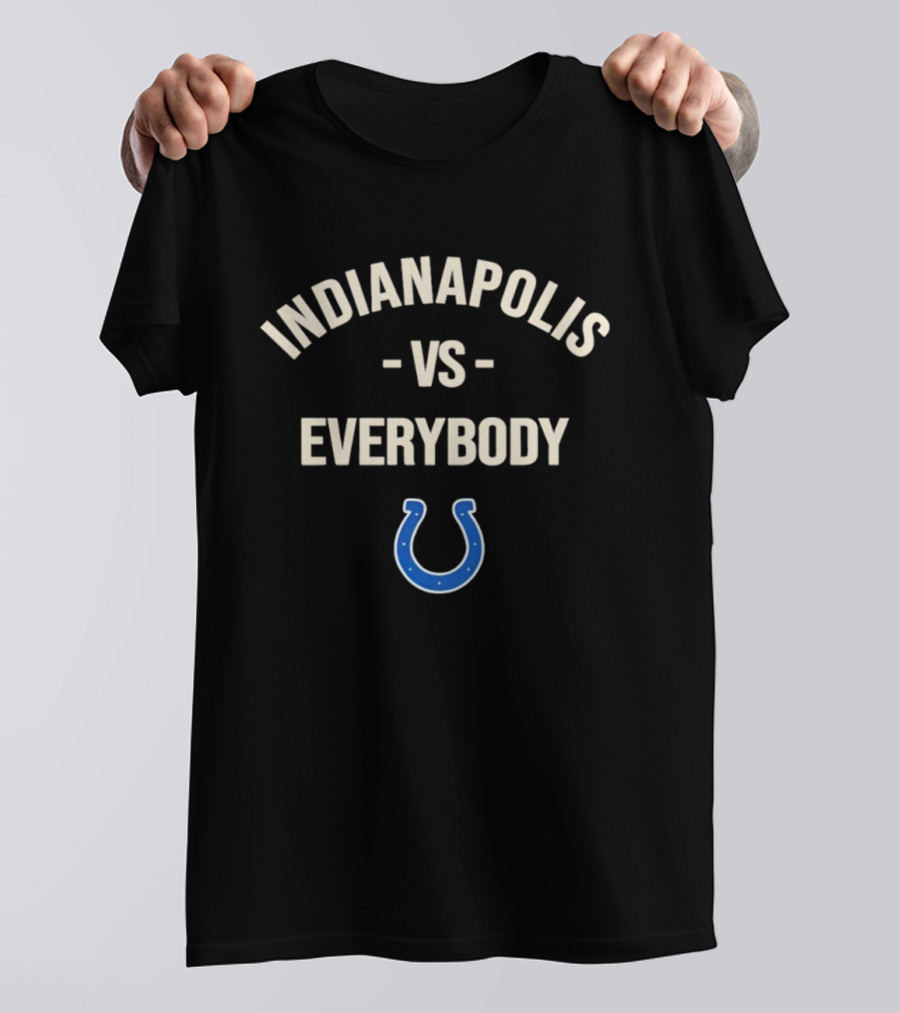 Indianapolis Vs Everybody Colts Logo Football T-Shirt