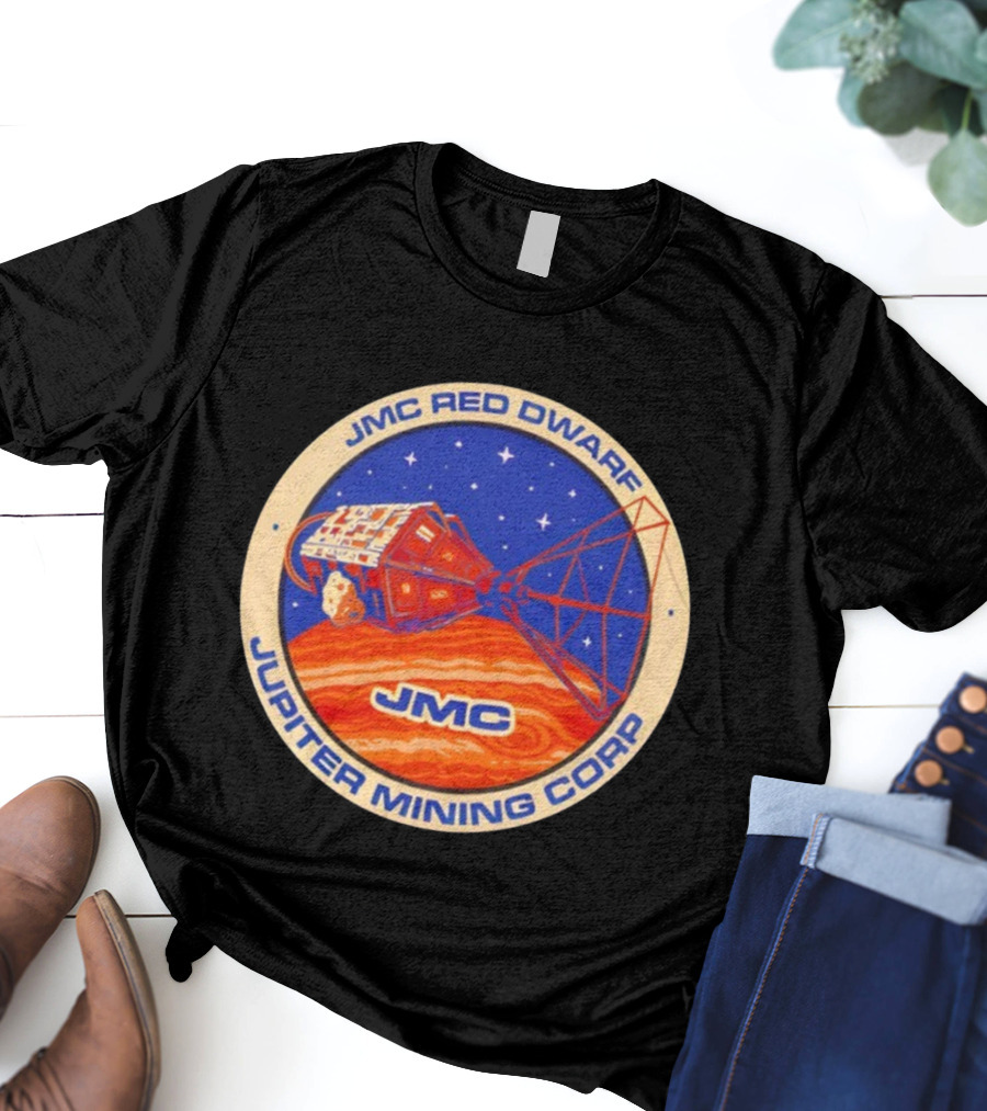 JMC Red Dwarf Jupiter Mining Corp Spacecraft Emblem T-Shirt