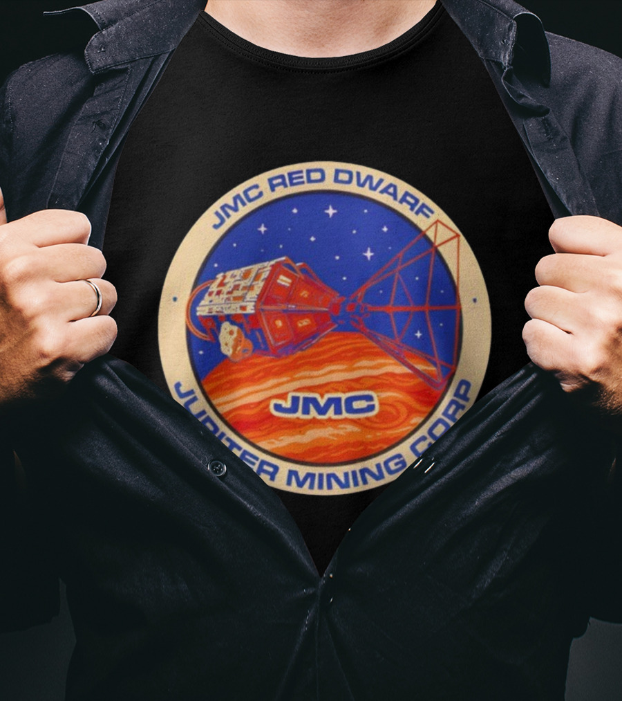 JMC Red Dwarf Jupiter Mining Corp Spacecraft Emblem T-Shirt