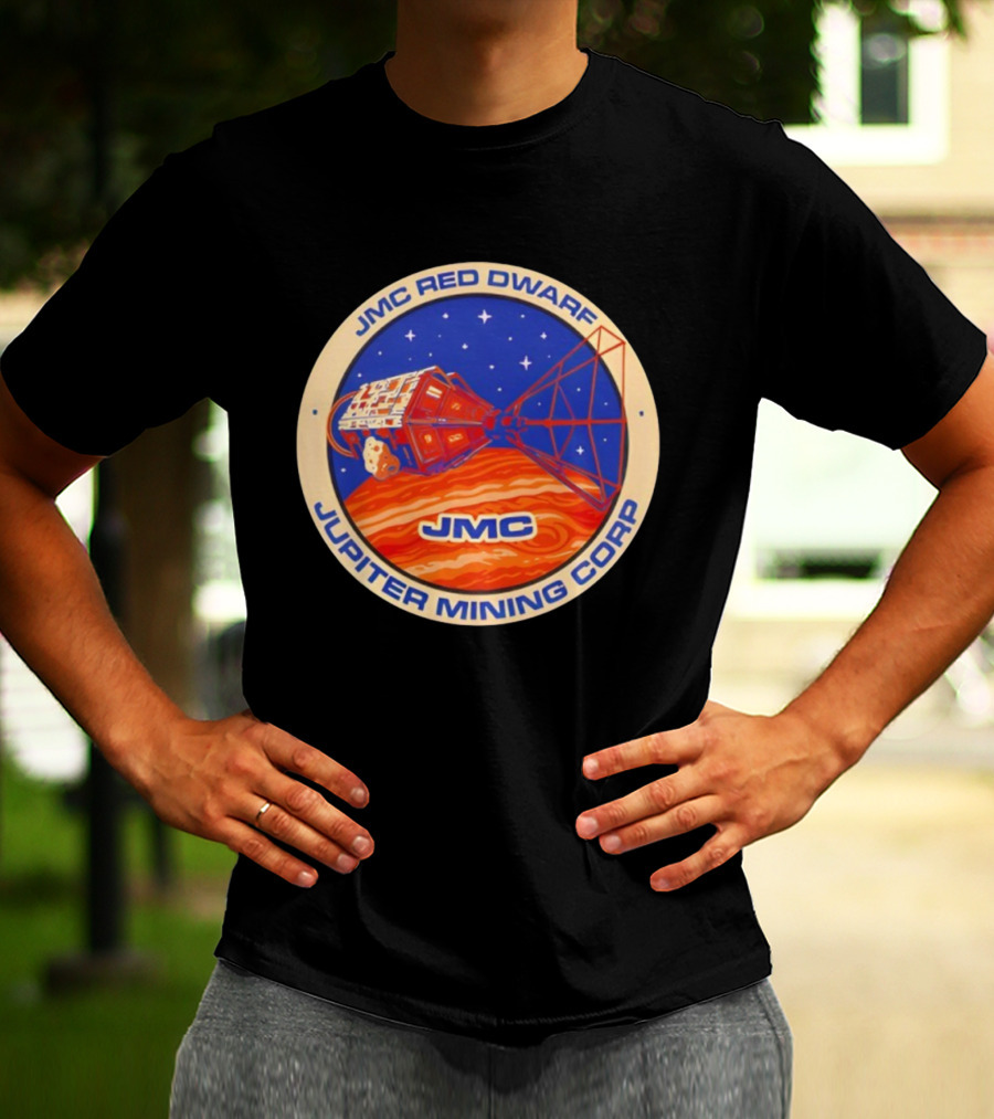 JMC Red Dwarf Jupiter Mining Corp Spacecraft Emblem T-Shirt