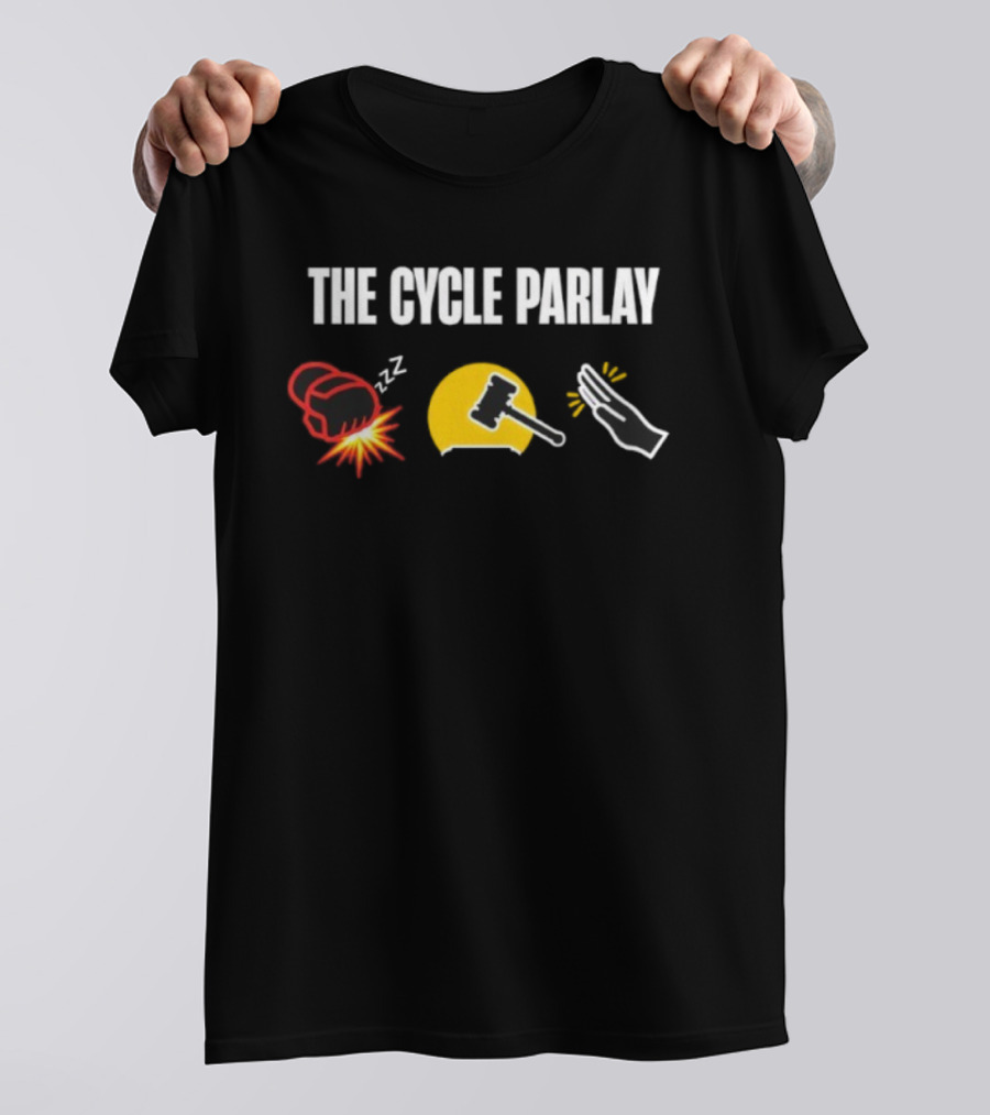 The Cycle Parlay Boxing Gavel Hand Emoji Combos T-Shirt