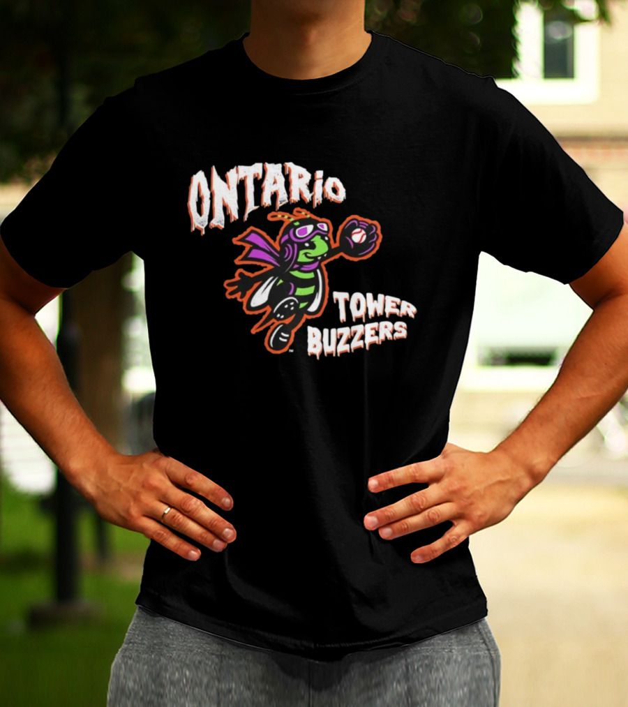Ontario Tower Buzzers Halloween Mascot Baseball Insect T-Shirt