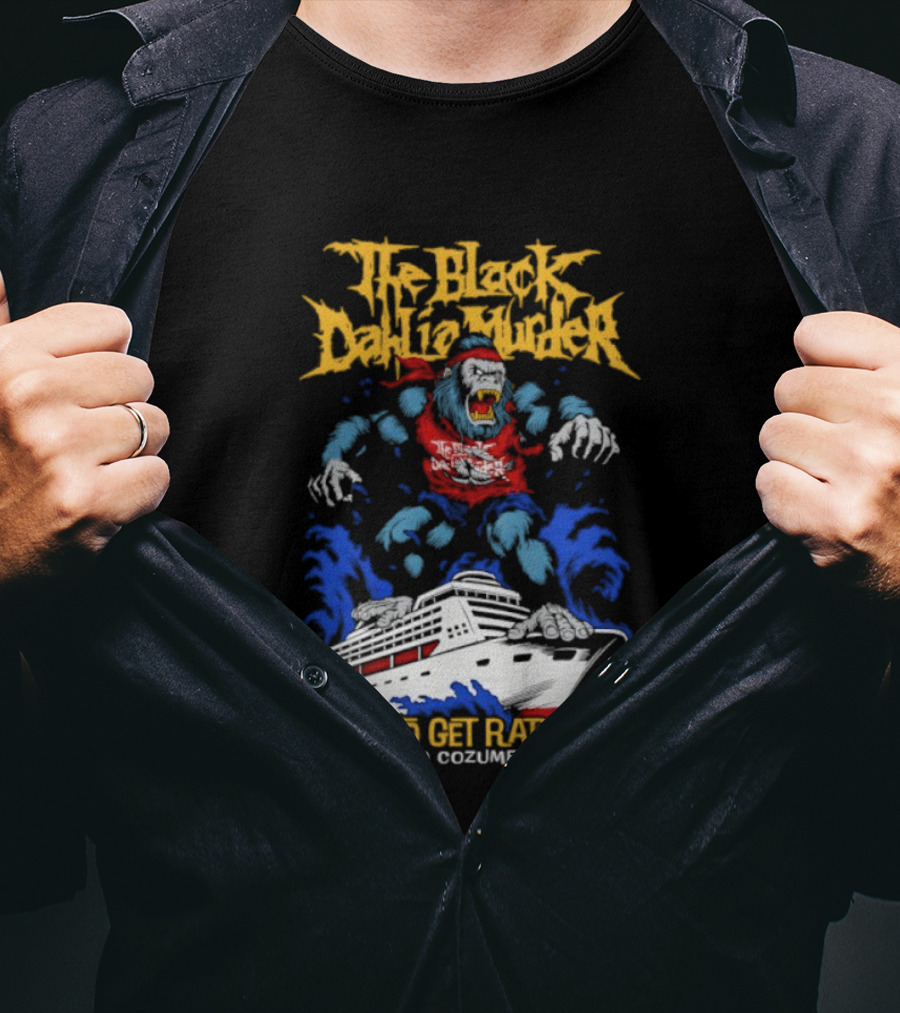 The Black Dahlia Murder Live To Get Radical 2008 Miami To Cozumel Sea Monster T-Shirt