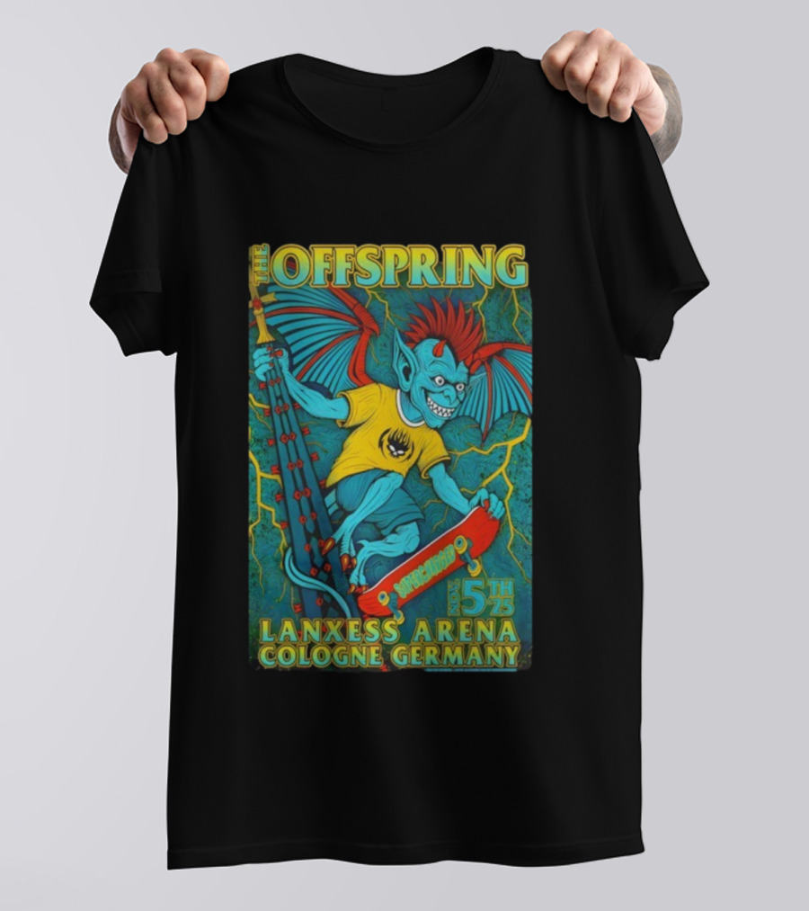 The Offspring Lanxess Arena Cologne Germany Nov 5th 2025 Supercross Monster Bat Skateboard Event T-Shirt
