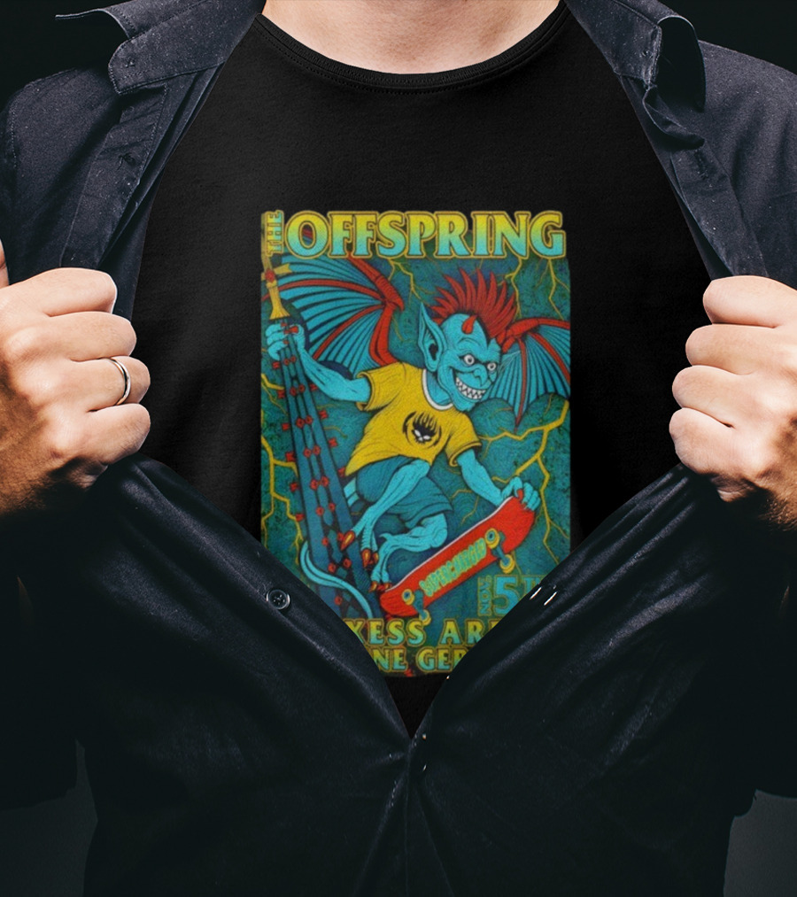 The Offspring Lanxess Arena Cologne Germany Nov 5th 2025 Supercross Monster Bat Skateboard Event T-Shirt