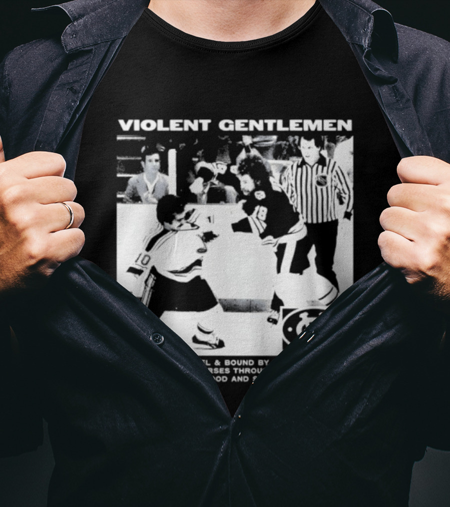Violent Gentlemen Hockey Club Powered By Steel Sound Respect Vintage Riot T-Shirt