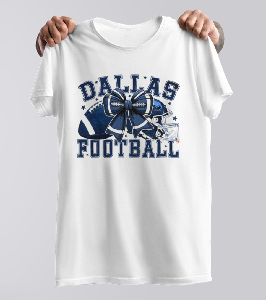 Dallas Coquette Bow Touchdown Football Game Day T-Shirt