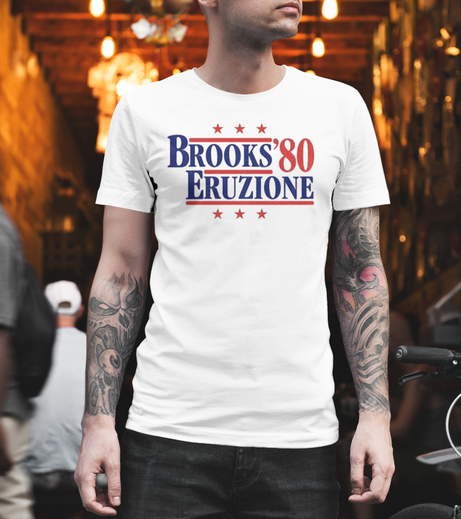Brooks & Eruzione '80 Hockey Legends Mike Eruzione Herb Brooks For President Fan T-Shirt