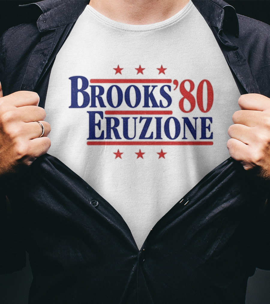 Brooks & Eruzione '80 Hockey Legends Mike Eruzione Herb Brooks For President Fan T-Shirt