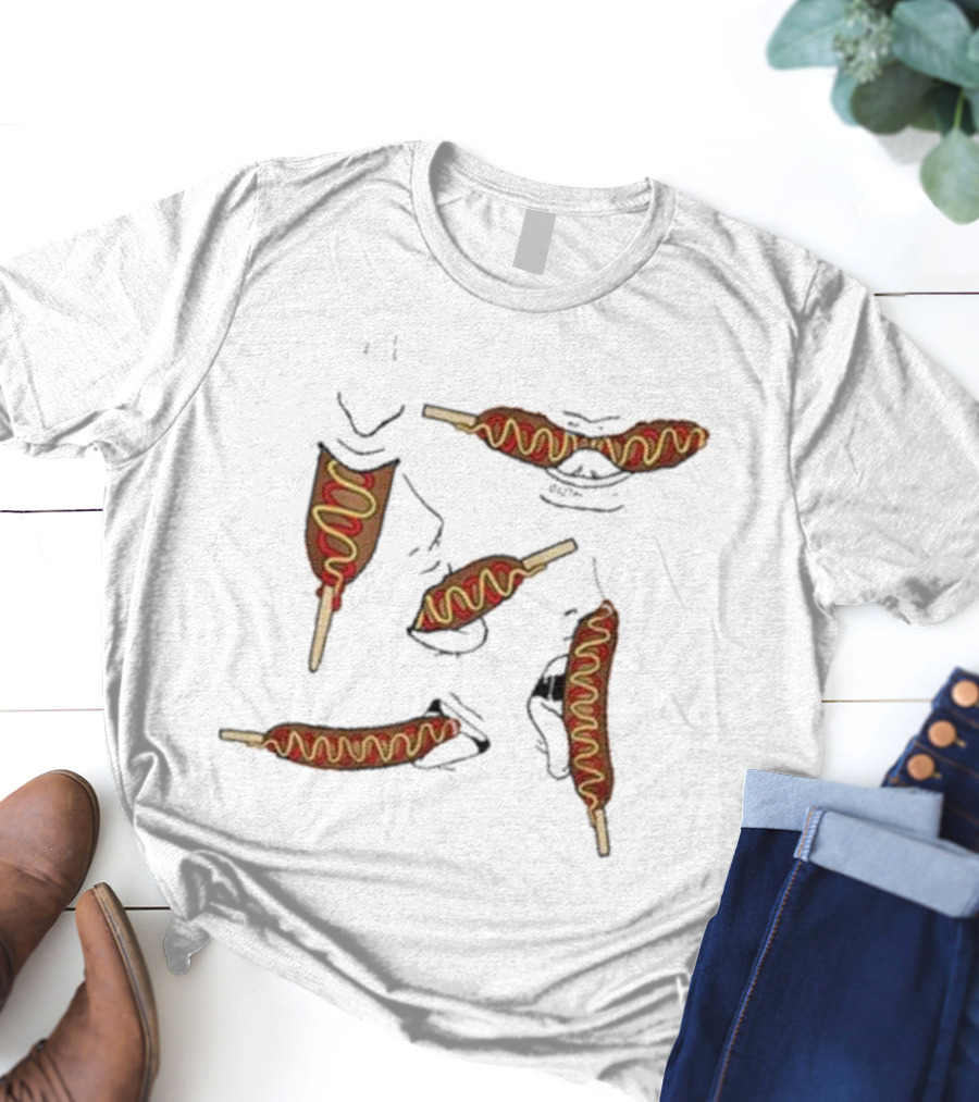Buboosenchan Enjoying Corn Dog Snack T-Shirt
