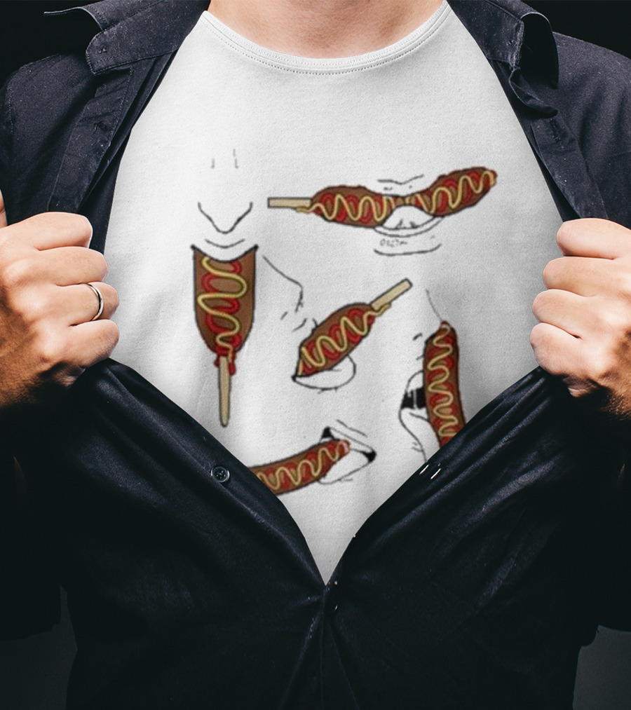 Buboosenchan Enjoying Corn Dog Snack T-Shirt