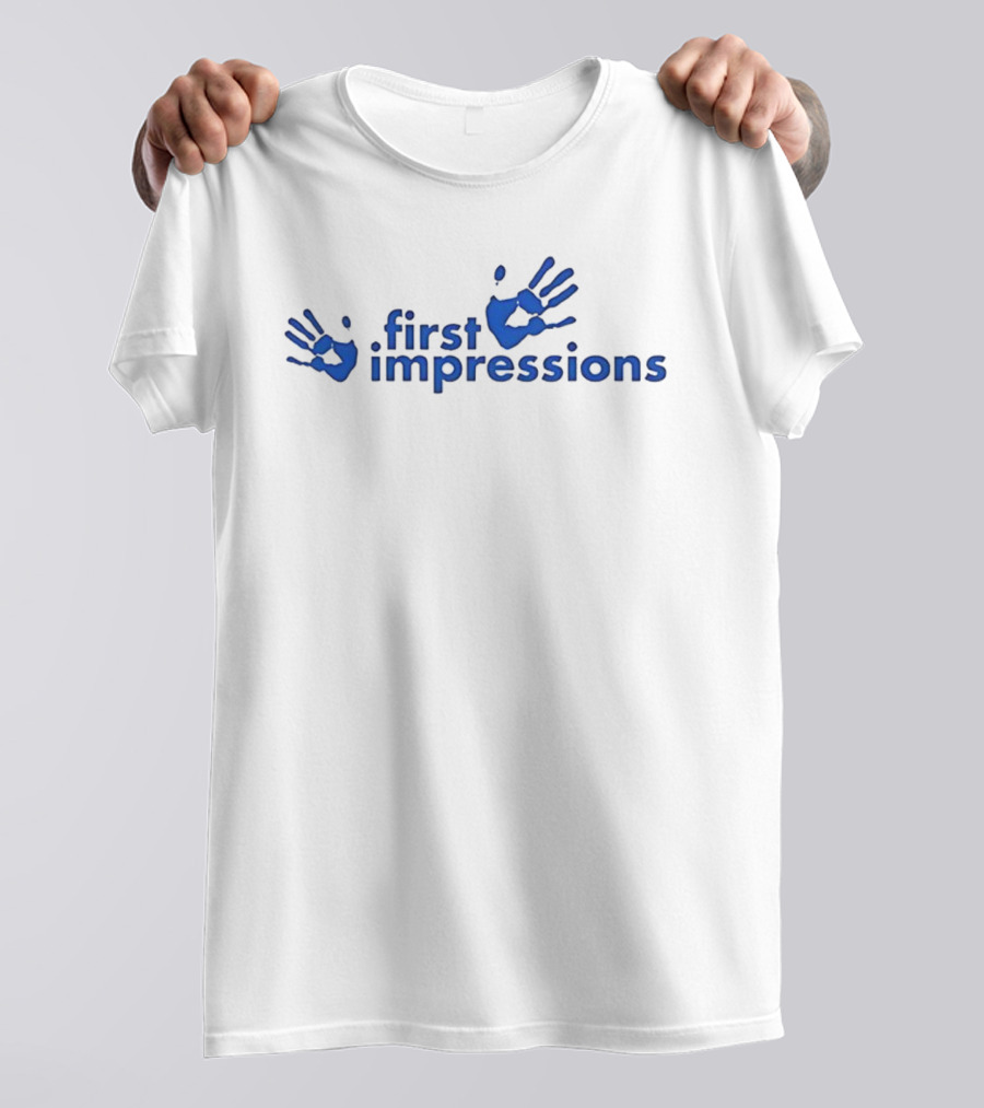 First Impressions Blue Handprints T-Shirt