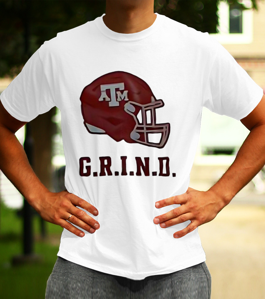 Texas A&M Aggies Football Helmet GRIND T-Shirt