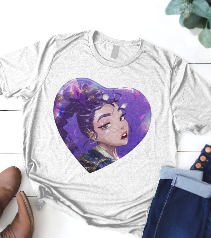 KPop Demon Hunters Rumi TM © Netflix Purple Heart T-Shirt
