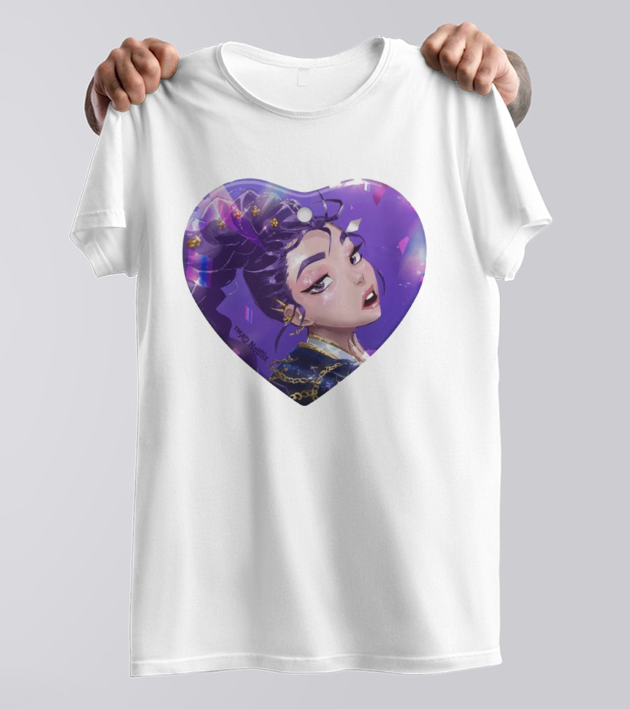 KPop Demon Hunters Rumi TM © Netflix Purple Heart T-Shirt