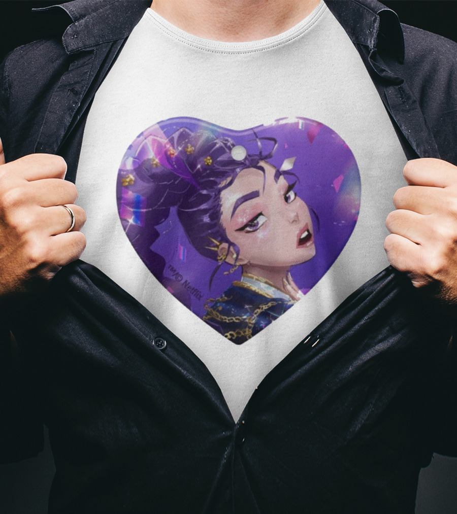 KPop Demon Hunters Rumi TM © Netflix Purple Heart T-Shirt