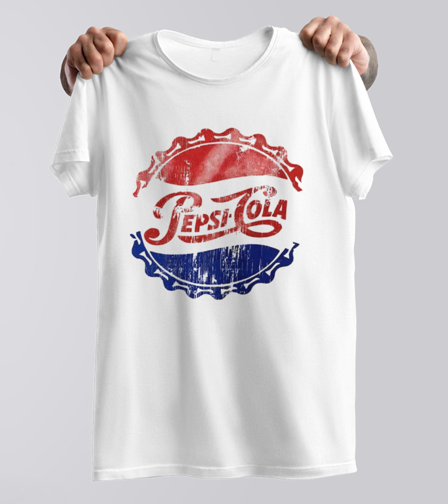 Pepsi Cola Vintage Bottle Cap Distressed Red White Blue T-Shirt