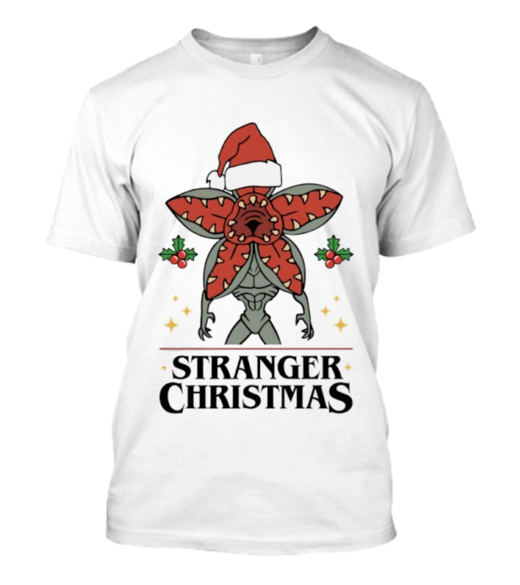 Stranger Christmas Monster Festive Holiday Creature T-Shirt