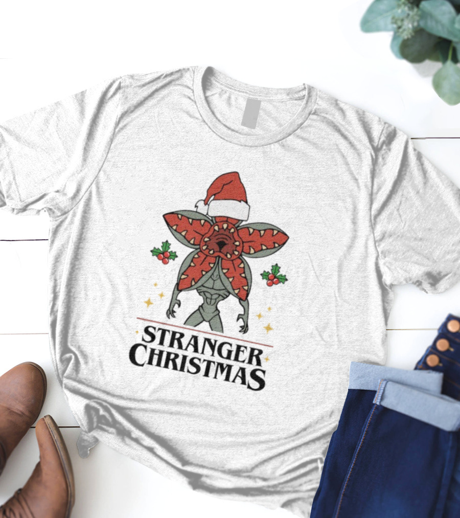 Stranger Christmas Monster Festive Holiday Creature T-Shirt