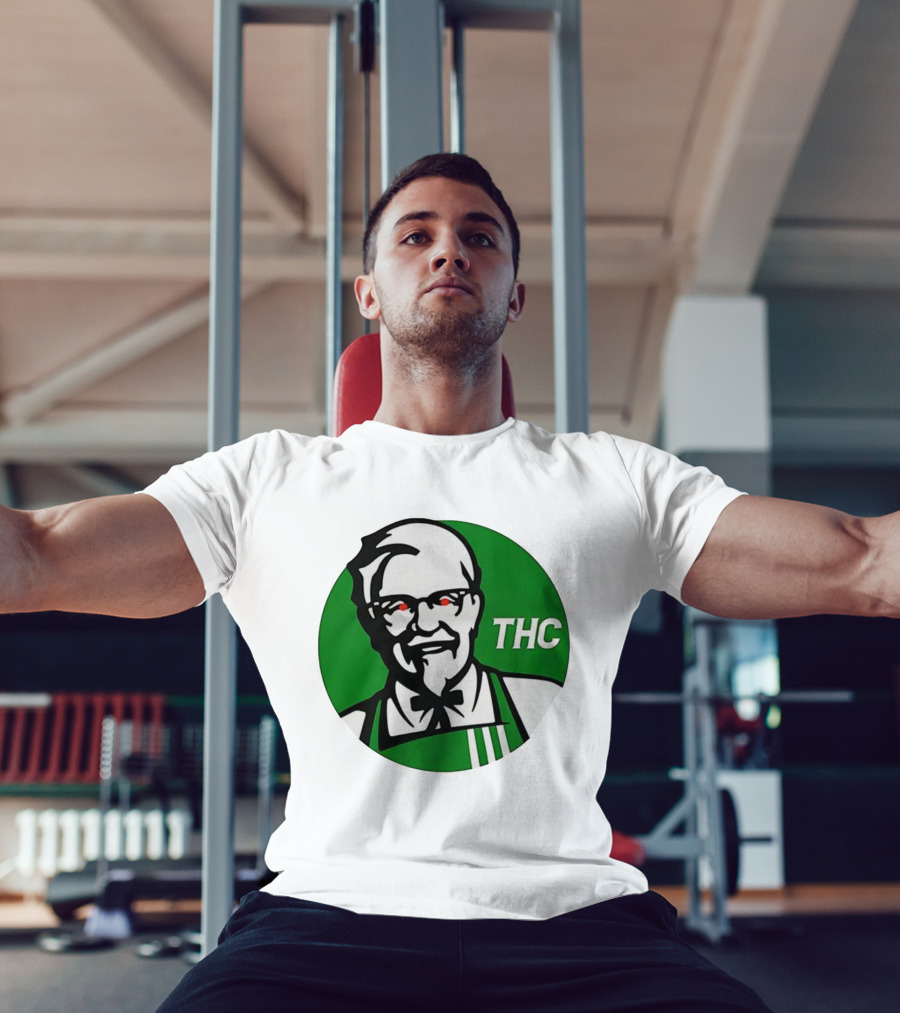 THC Colonel Sanders Green Apron Red Eyes T-Shirt