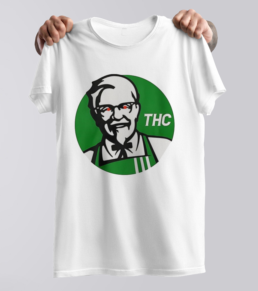 THC Colonel Sanders Green Apron Red Eyes T-Shirt