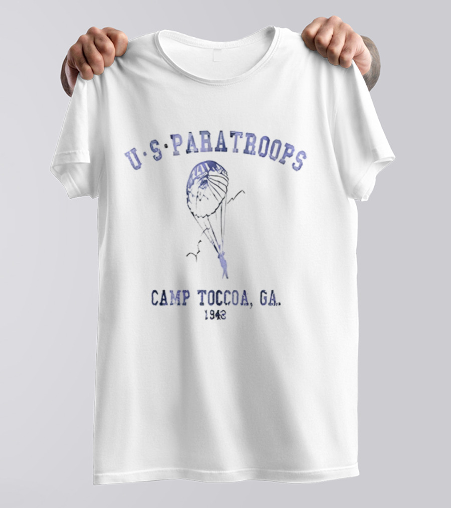 US Paratroops Camp Toccoa GA 1942 Band Of Brothers WWII T-Shirt