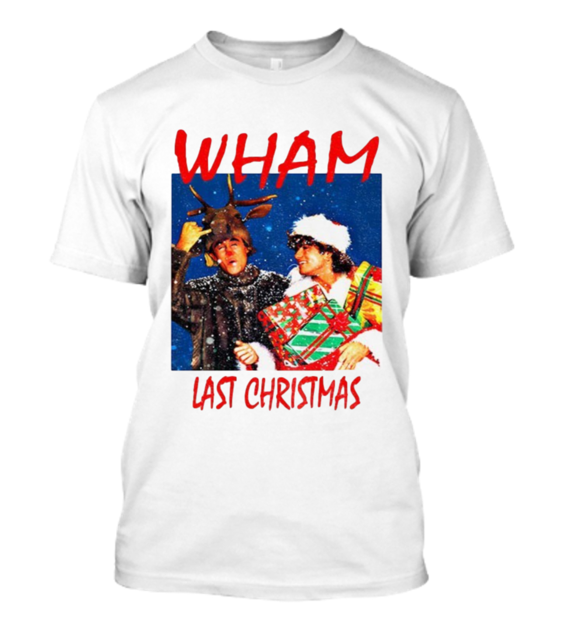 WHAM Last Christmas Festive Holiday Celebration With Snow And Gifts T-Shirt