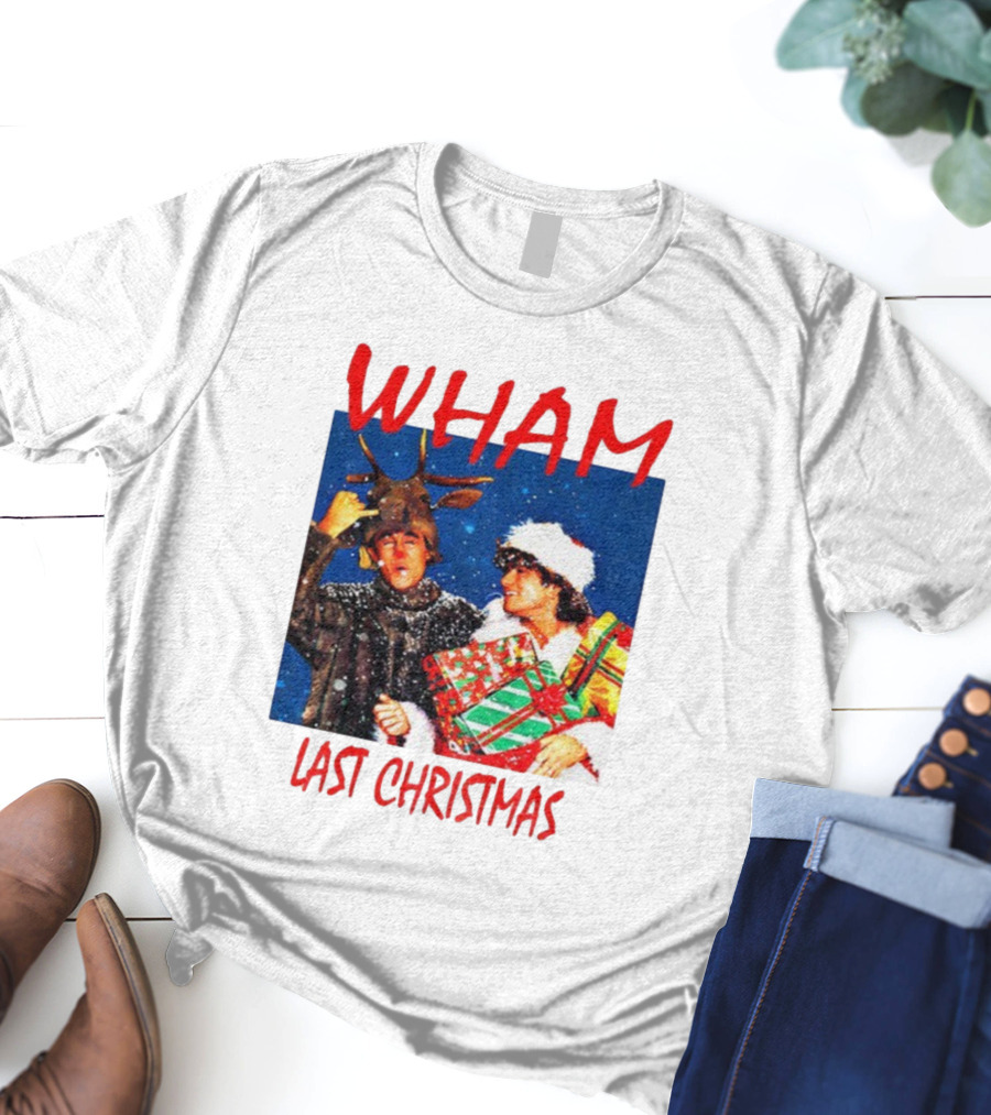 WHAM Last Christmas Festive Holiday Celebration With Snow And Gifts T-Shirt