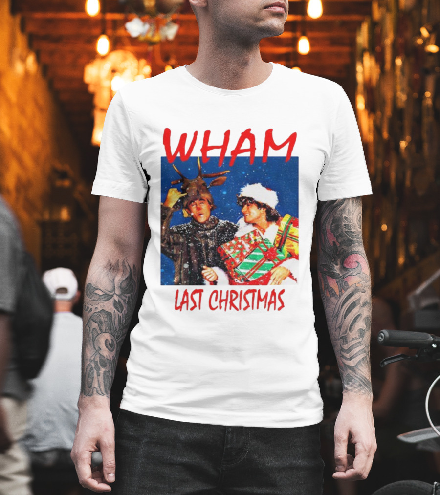 WHAM Last Christmas Festive Holiday Celebration With Snow And Gifts T-Shirt