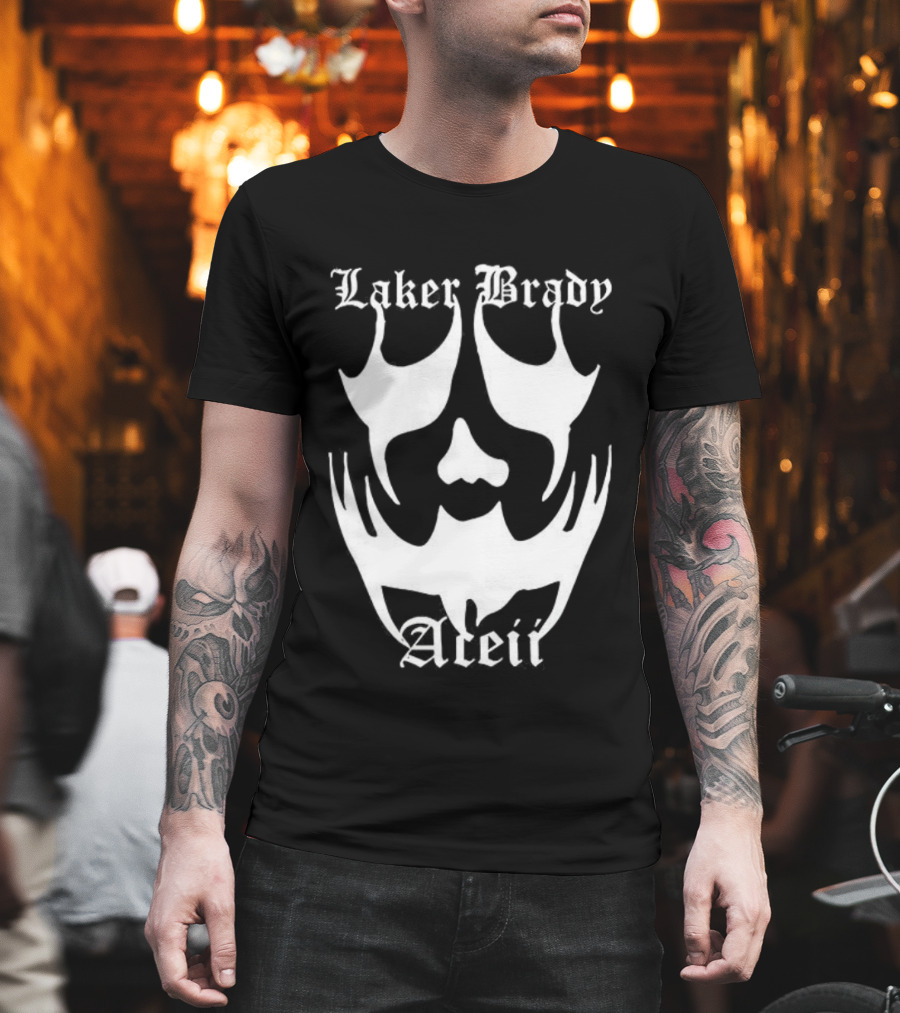Laker Brady Aceii Gothic Skull Mask T-Shirt