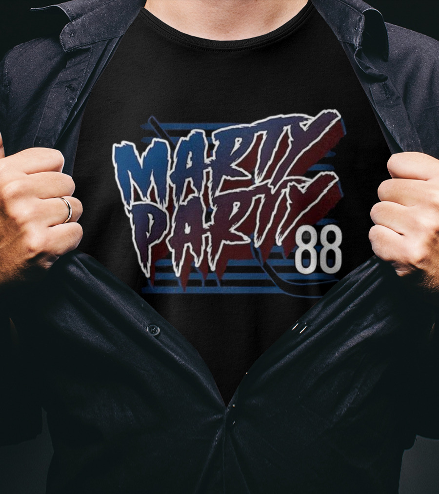 Marty Party 88 Colorado Avalanche Hockey T-Shirt