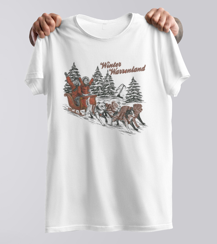 Alex Warren Winter Warrenland Sleigh Ride Snowy Trees Scene T-Shirt