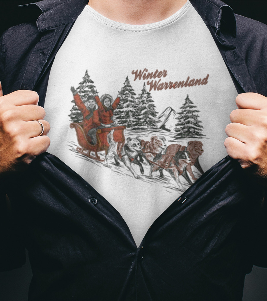 Alex Warren Winter Warrenland Sleigh Ride Snowy Trees Scene T-Shirt