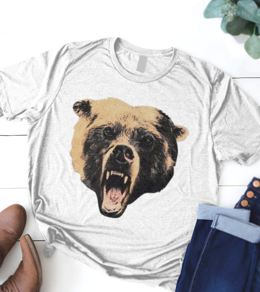 Chicago Bears Golf Wang Cutout Fierce Roaring Bear Face T-Shirt