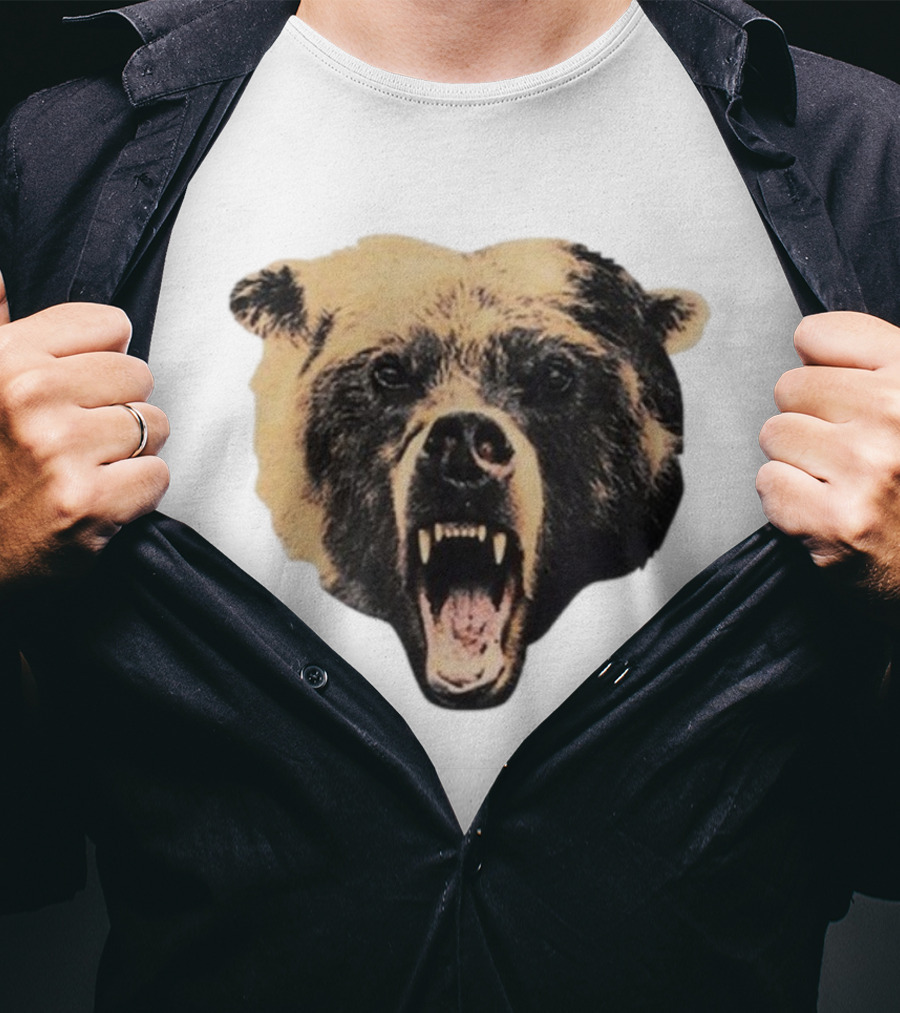Chicago Bears Golf Wang Cutout Fierce Roaring Bear Face T-Shirt