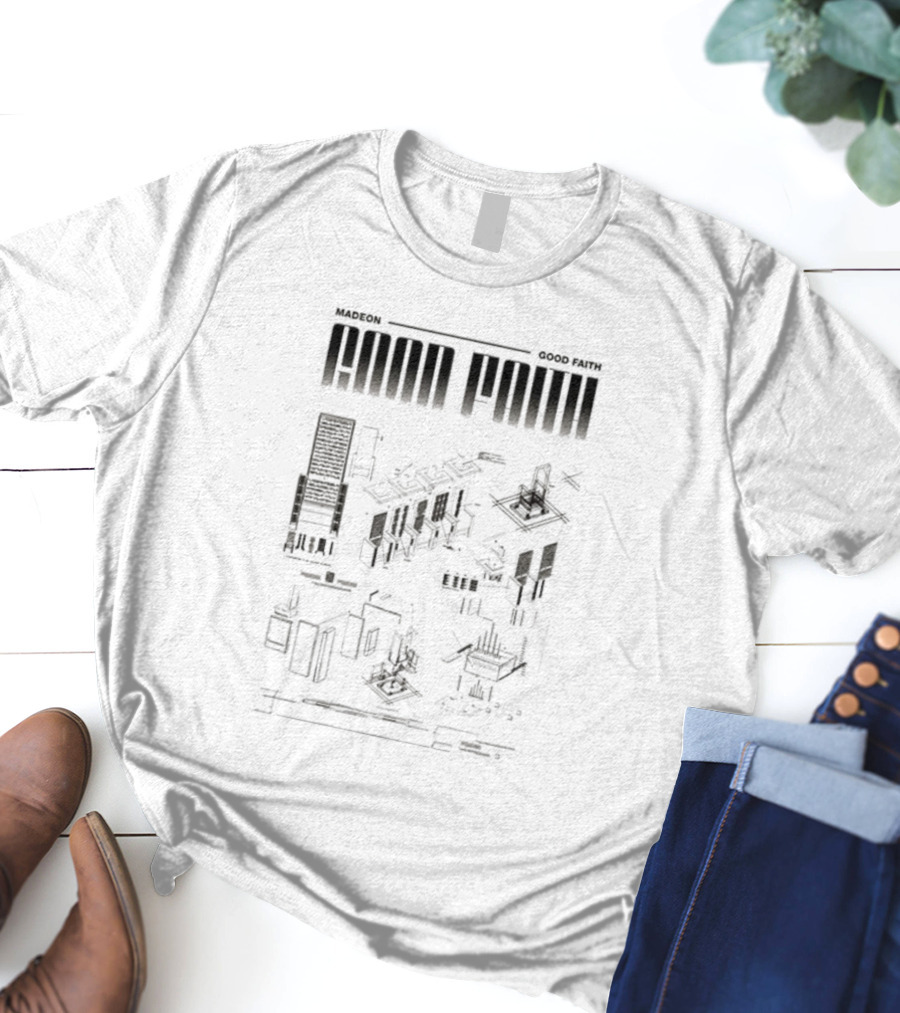 Madeon Good Faith Forever Tour 2025 Schematic Blueprint T-Shirt