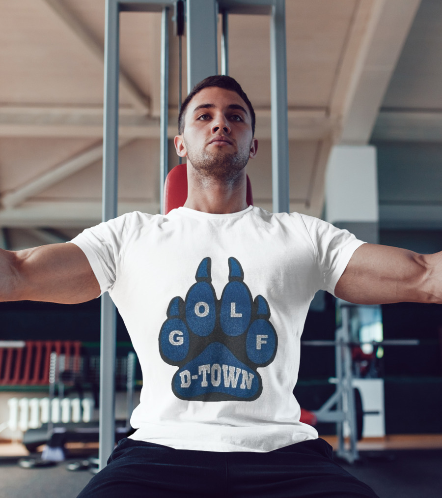 Detroit Lions Golf Wang D-Town Blue Foam Paw T-Shirt